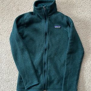 Patagonia better sweater full zip, dark teal, XS